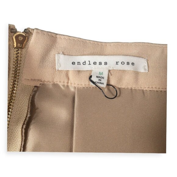 Endless Rose Gold Lace Embroidered Pleated A-Line Skirt M - Picture 6 of 7